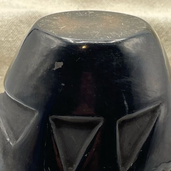 Vintage Madeline Naranjo Santa Clara Traditional Avanyu Design Blackware Pottery - Picture 13 of 15